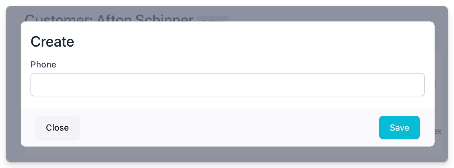 Adding information on customer pop-up