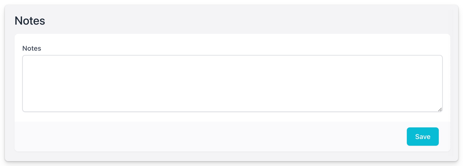 Adding notes in the customer
